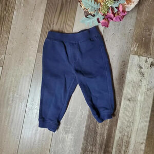 Gymboree 12-18m Baby Boy Navy Blue Fleece Lined Joggers EUC